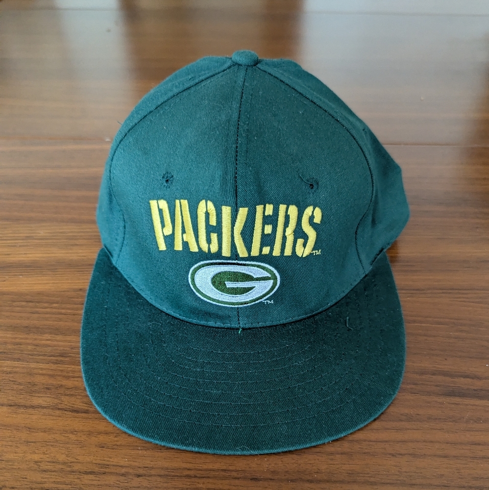 Vintage Ajd Adult Hat Green Bay Packers Snapback One Size Adjustable NFL Cap